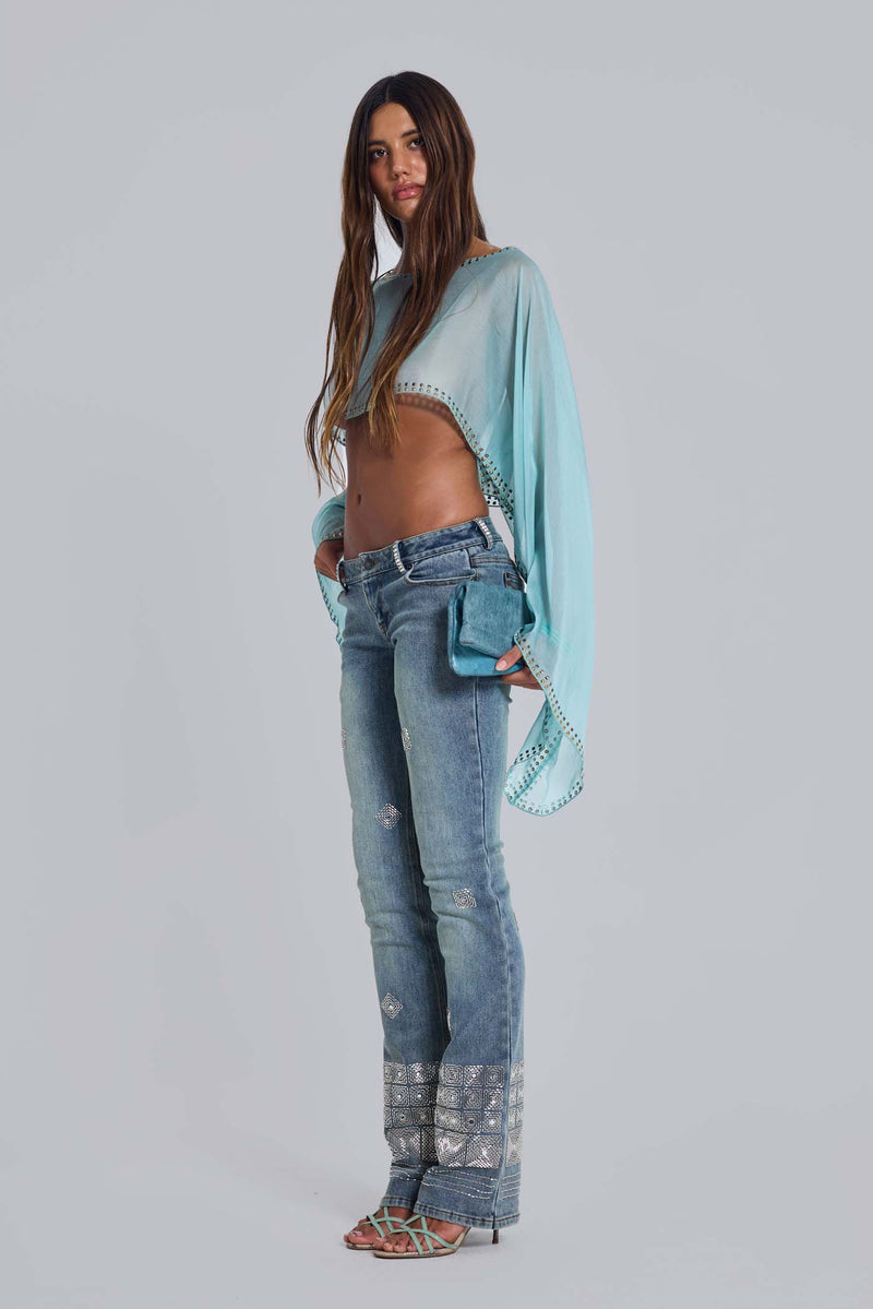 Lunet Studded Cape Top