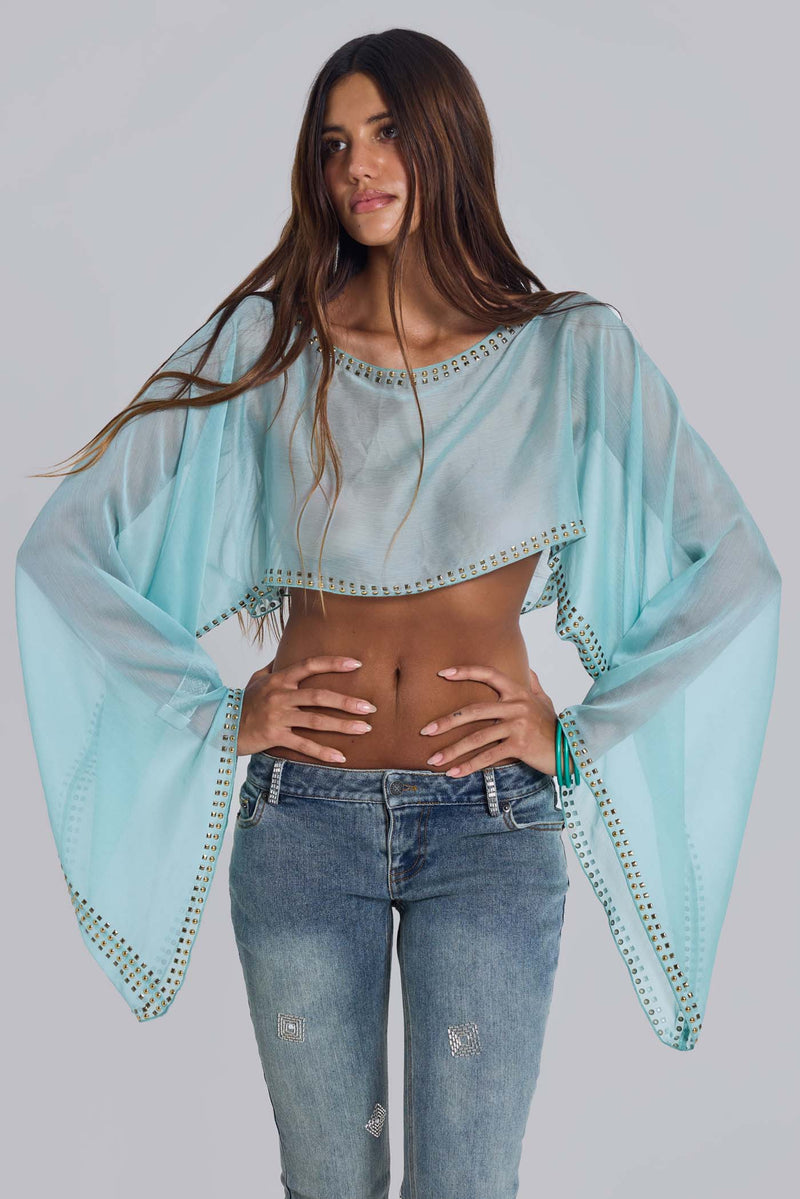 Lunet Studded Cape Top