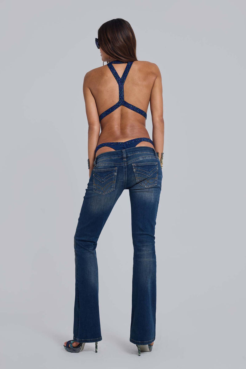 6AM Cut Out Bodysuit in Midnight