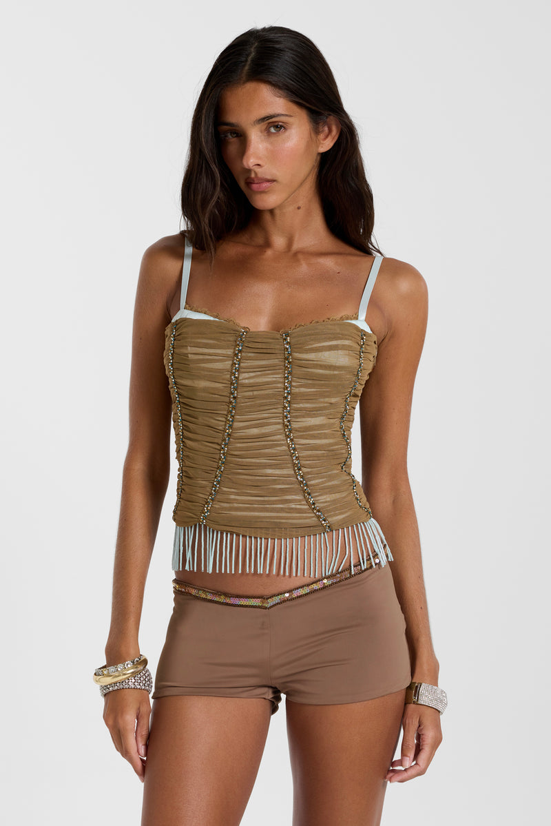 Cherrie Embellished Corset Top – view 4