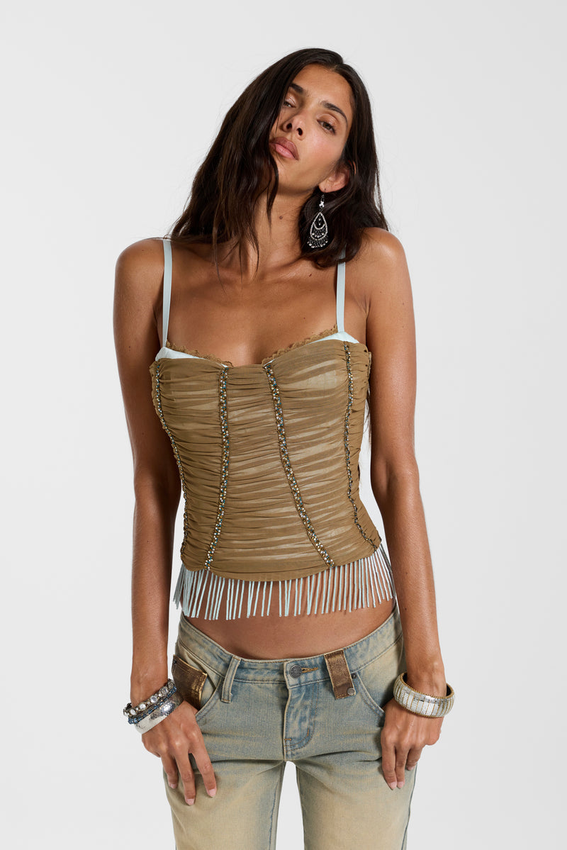 Cherrie Embellished Corset Top – view 1
