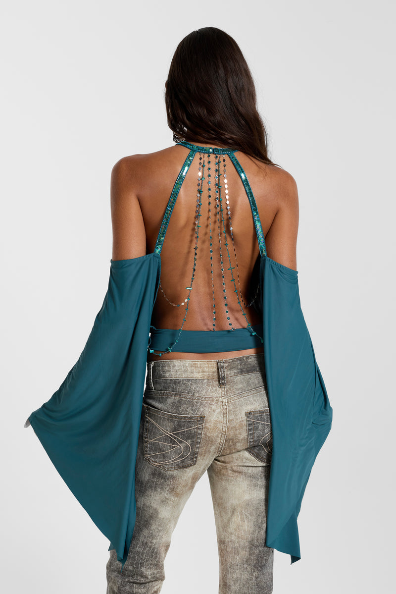 Alula Embellished Backless Top – view 1
