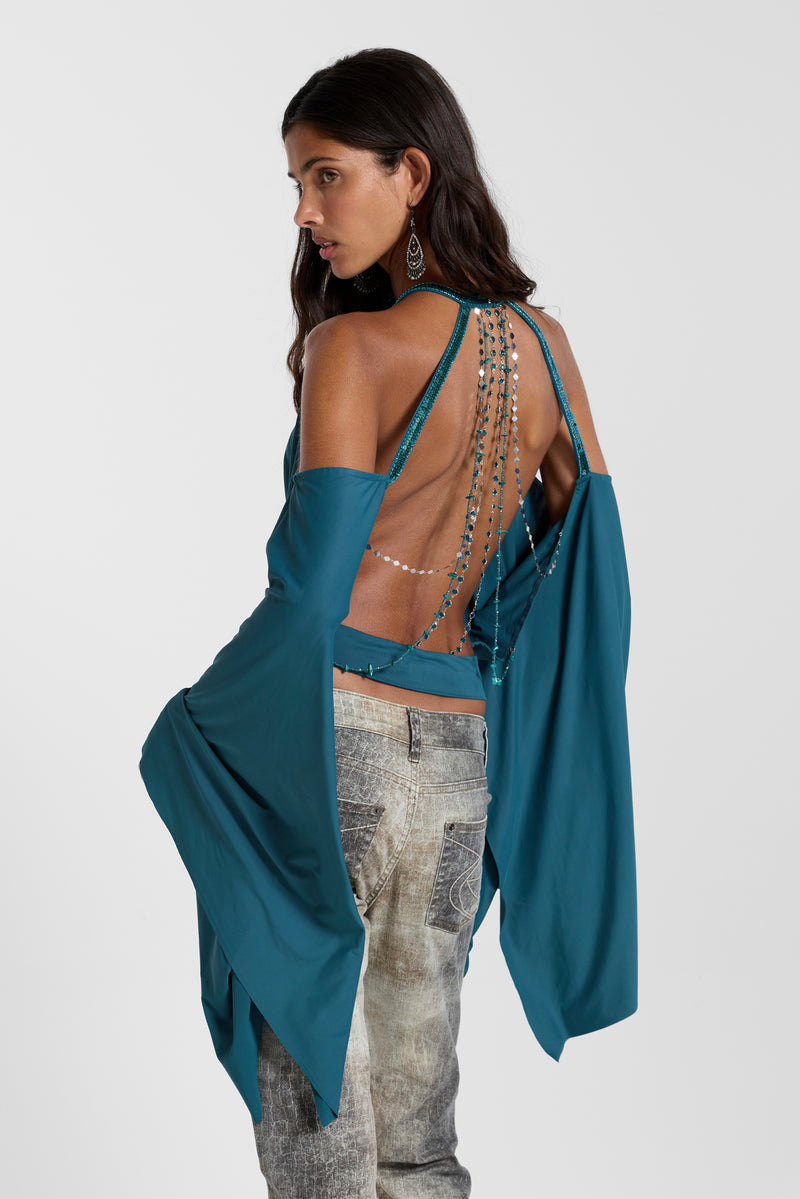 Alula Embellished Backless Top – view 4