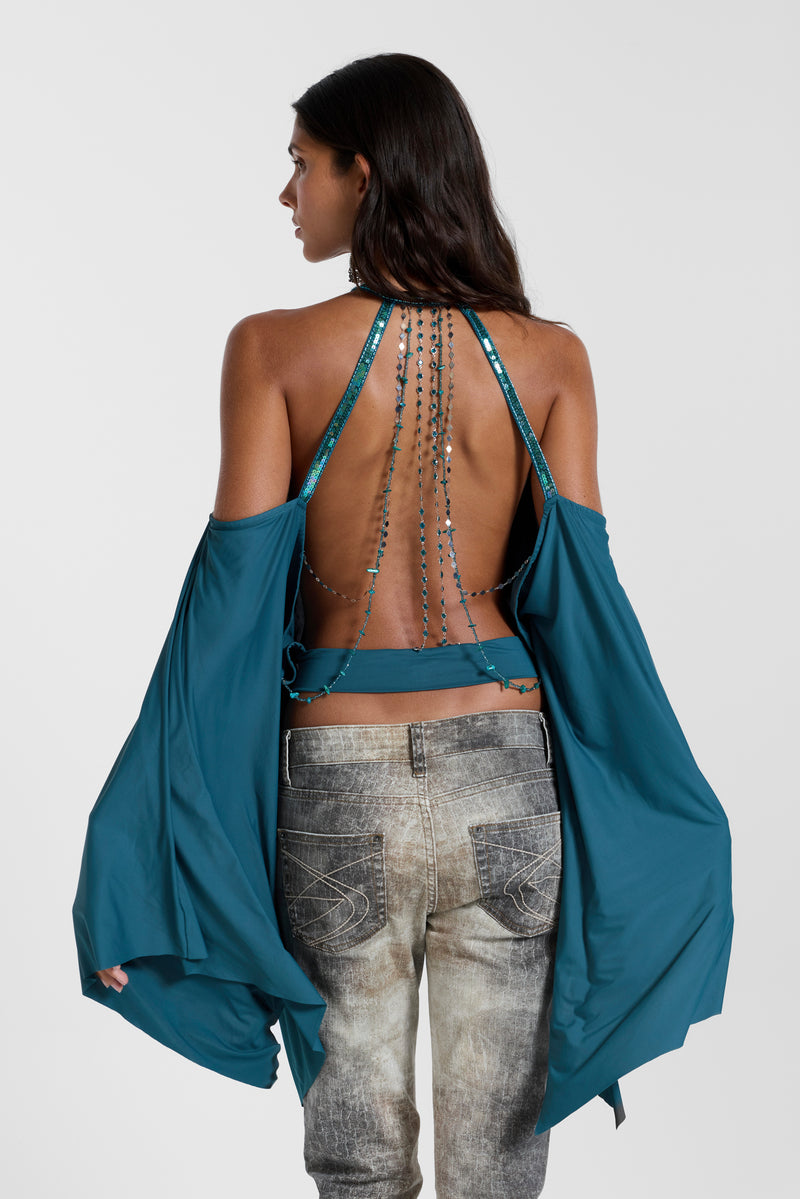 Alula Embellished Backless Top – view 5