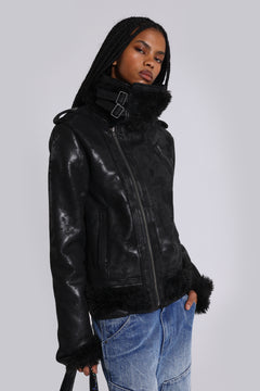 Spectre Shearling Jacket - XS / Black