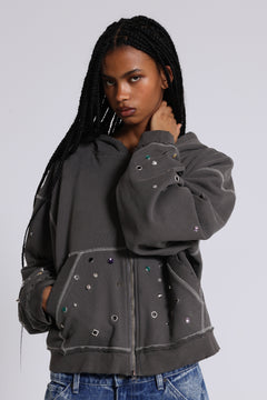 Trixa Jewel Studded Hoodie – view 1
