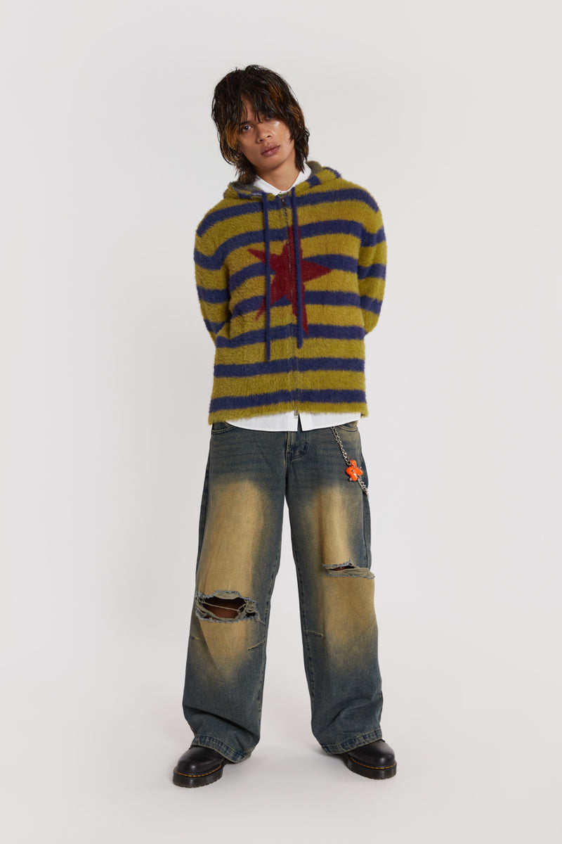 Sonic Stripe Knit Hoodie