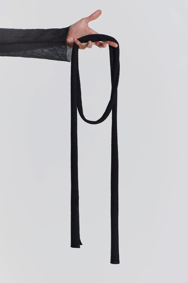 Black Skinny Scarf