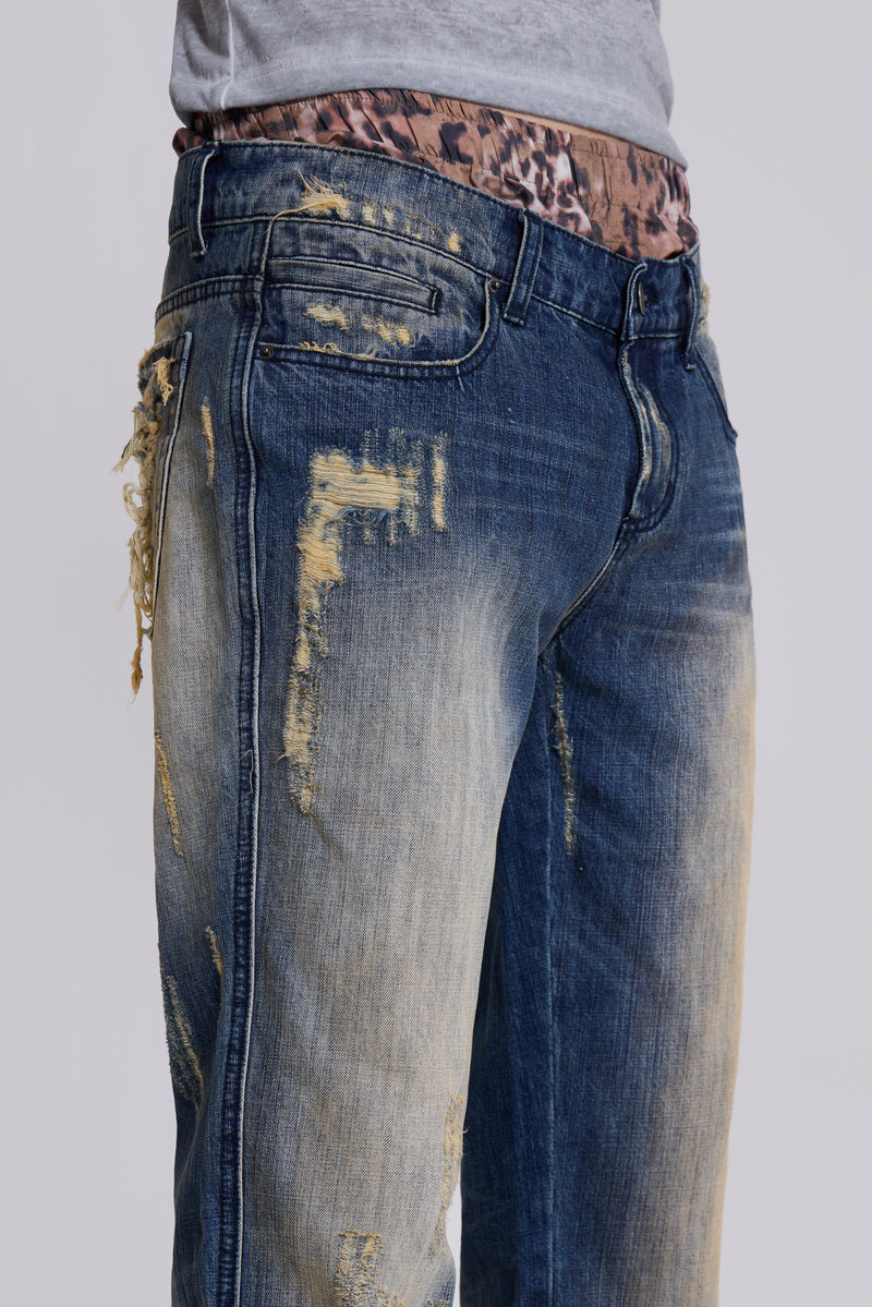 Metal Flared Jeans