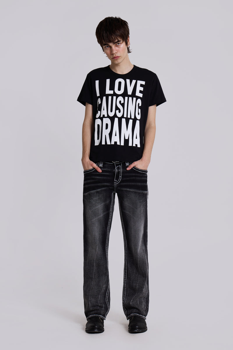 Rock Revival Washed Black Gwen Flared Jeans