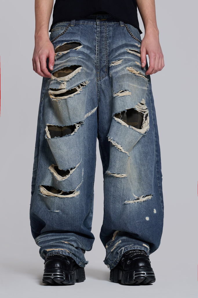 Hidden Camo Ripped XL Colossus Jeans