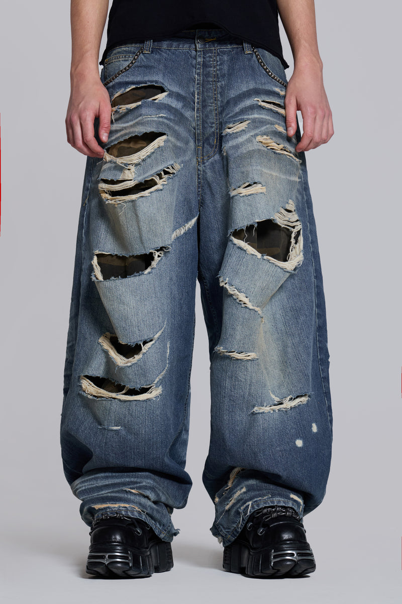 Hidden Camo Ripped XL Colossus Jeans