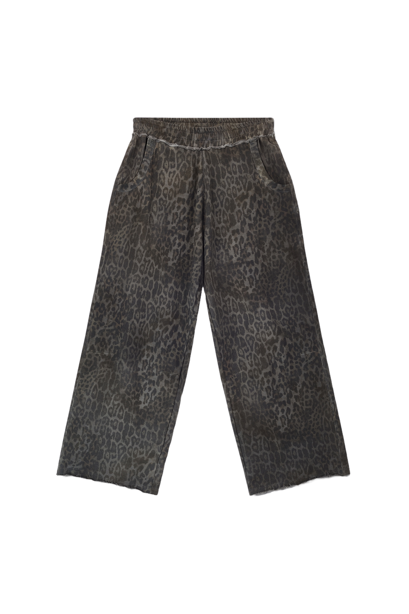 Charcoal Leopard Monster Joggers