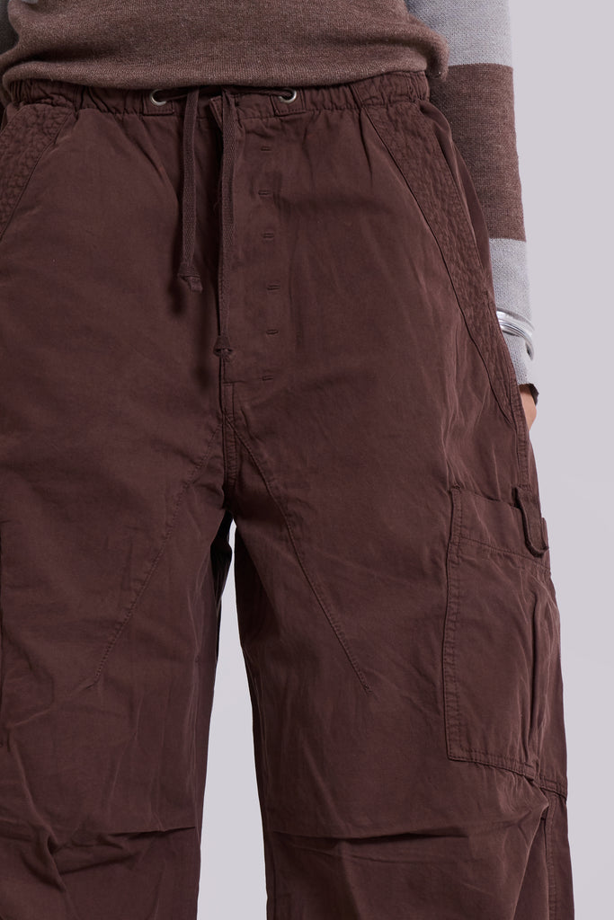 Brown Parachute Cargo Pants