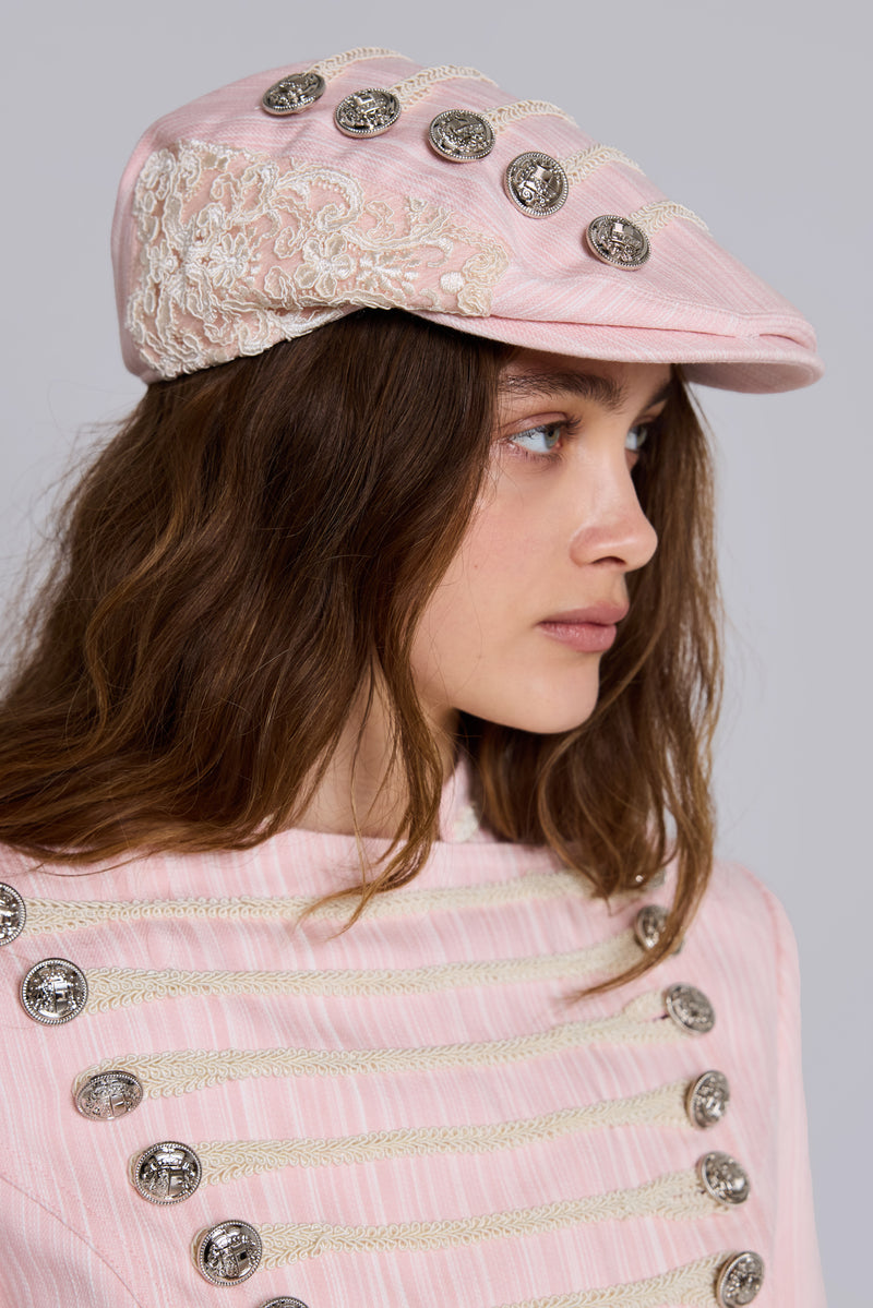 Mandy Military Flat Cap