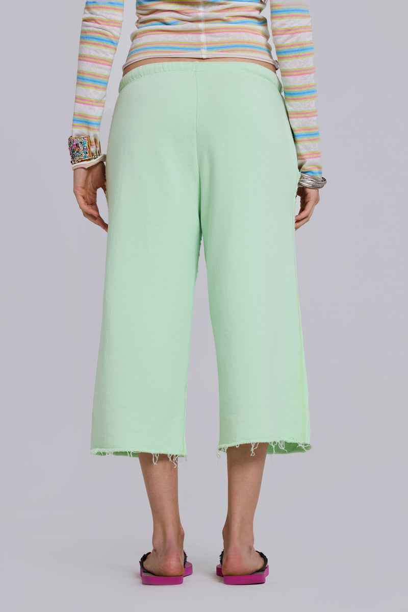 Cleo Slouchy Crop Jogger in Mint