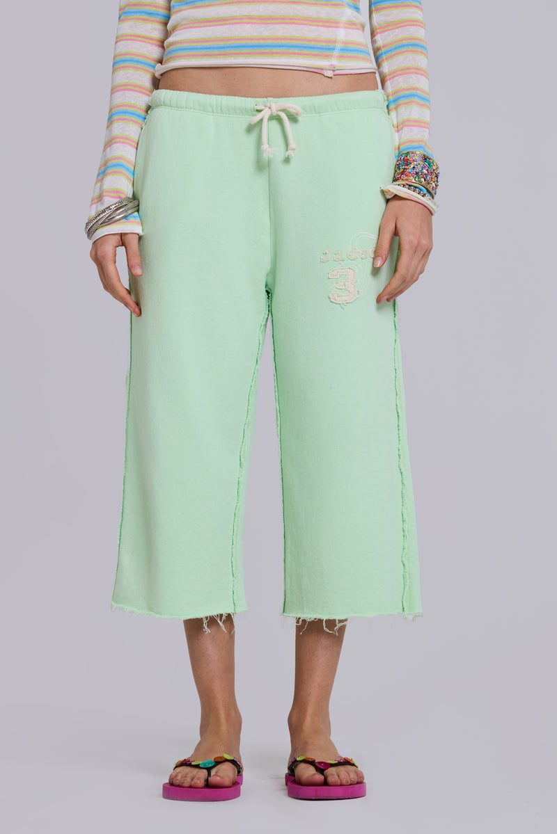Cleo Slouchy Crop Jogger in Mint