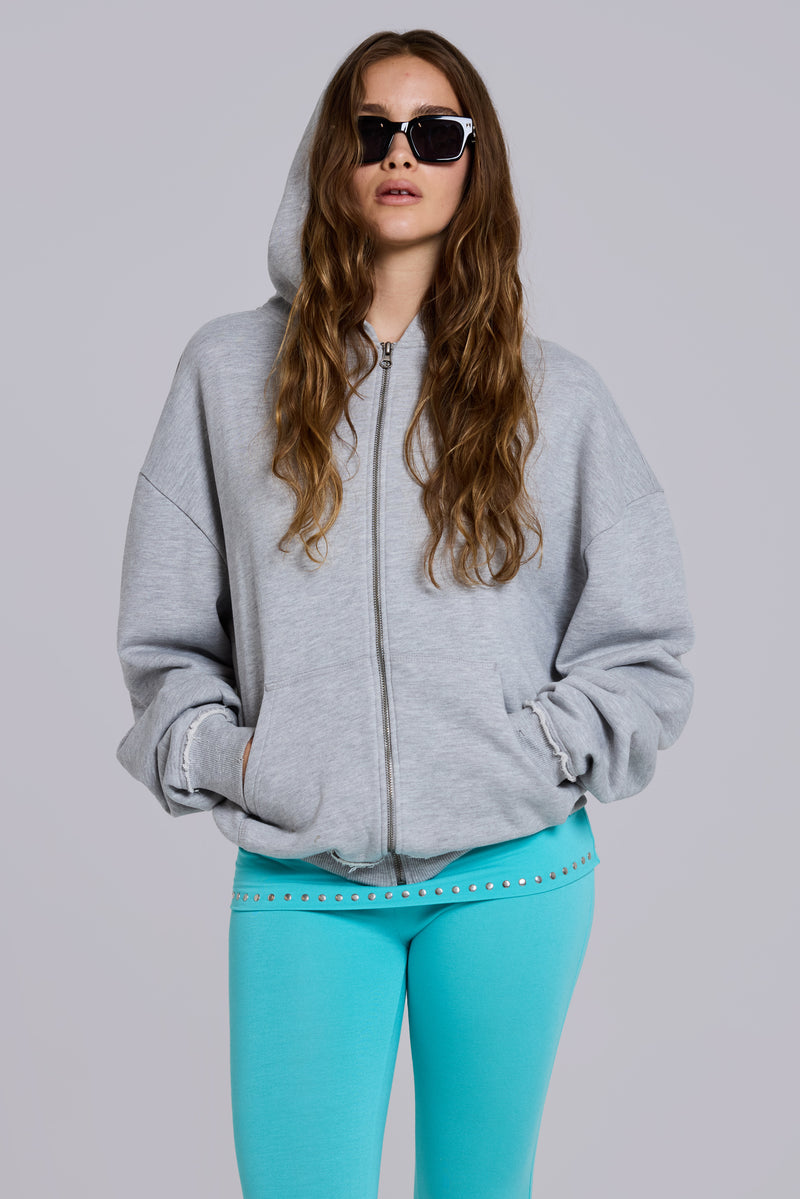 Grey Marl Oversized Monster Hoodie