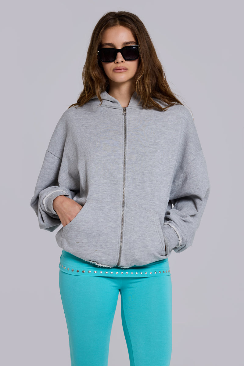 Grey Marl Oversized Monster Hoodie