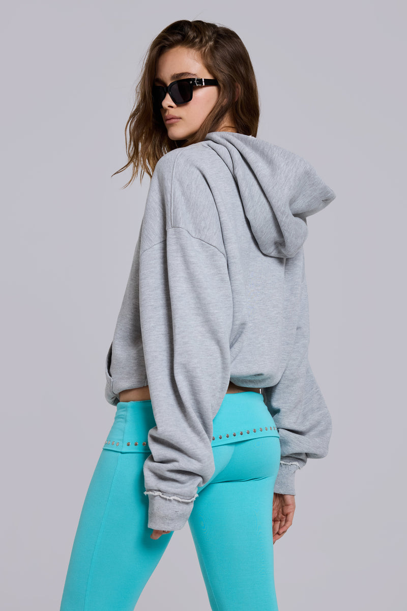 Grey Marl Oversized Monster Hoodie