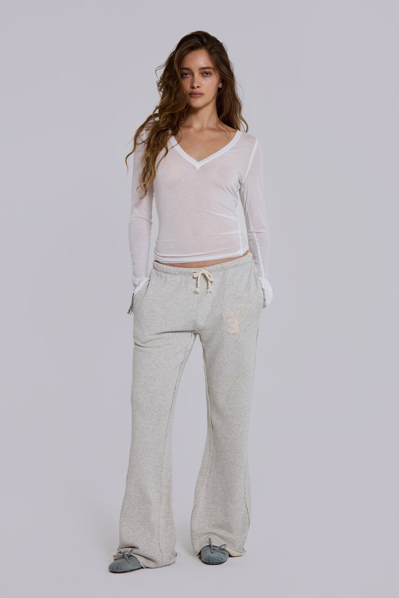 White Mist V Neck Top