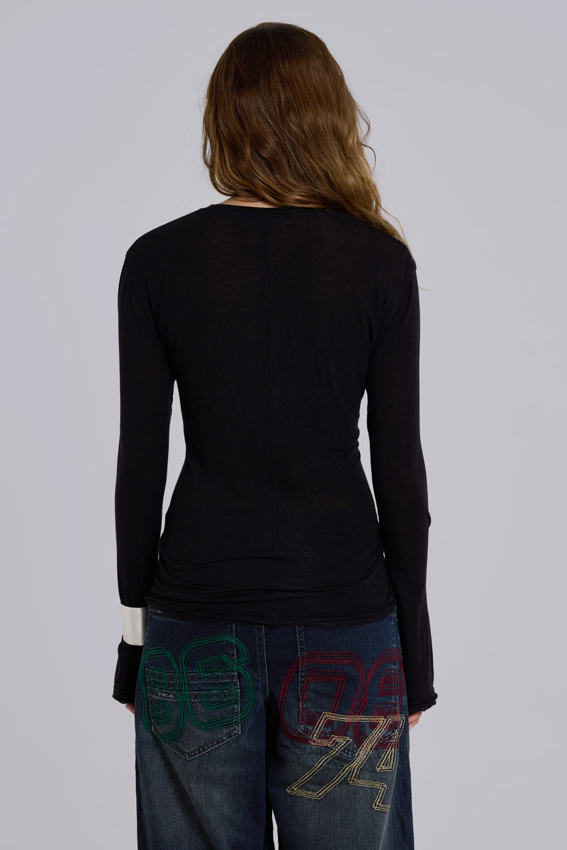 Black Mist Long Sleeve Top