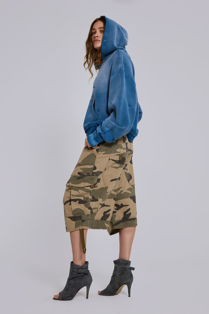Sunfade Waffle Studded Hoodie