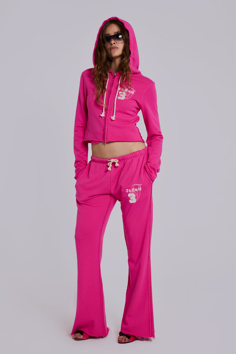 Cleo Slouchy Bootcut Jogger in Pink