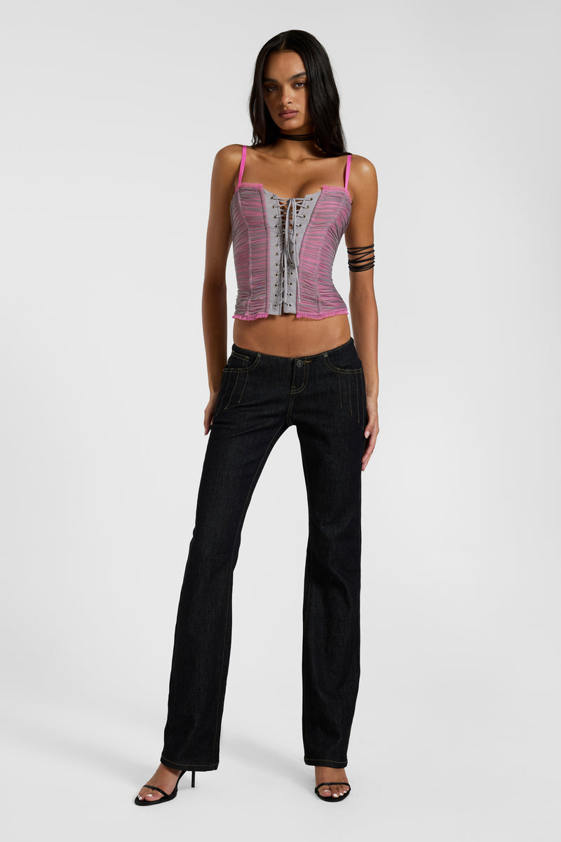 Rhiannon Extreme Low-rise Bootcut Jeans