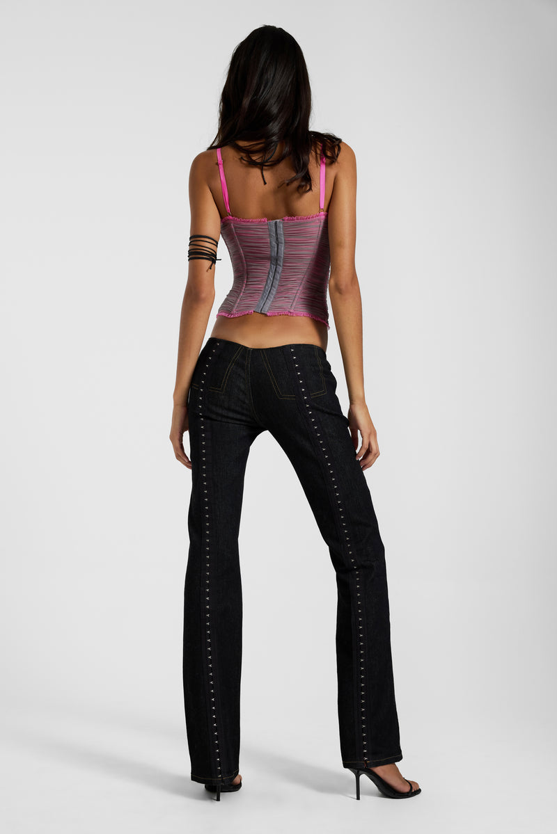 Rhiannon Extreme Low-rise Bootcut Jeans