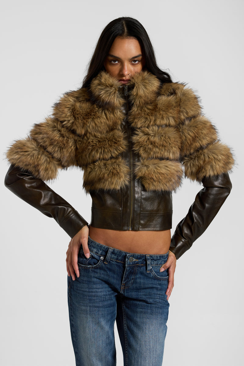 Palime Pelted Faux Fur Jacket