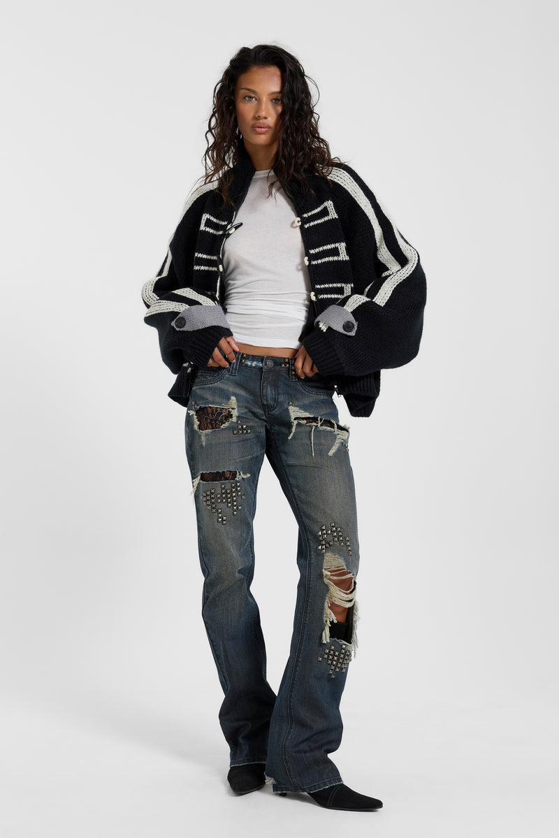 Loli Toggle Knitted Bomber Jacket – view 5