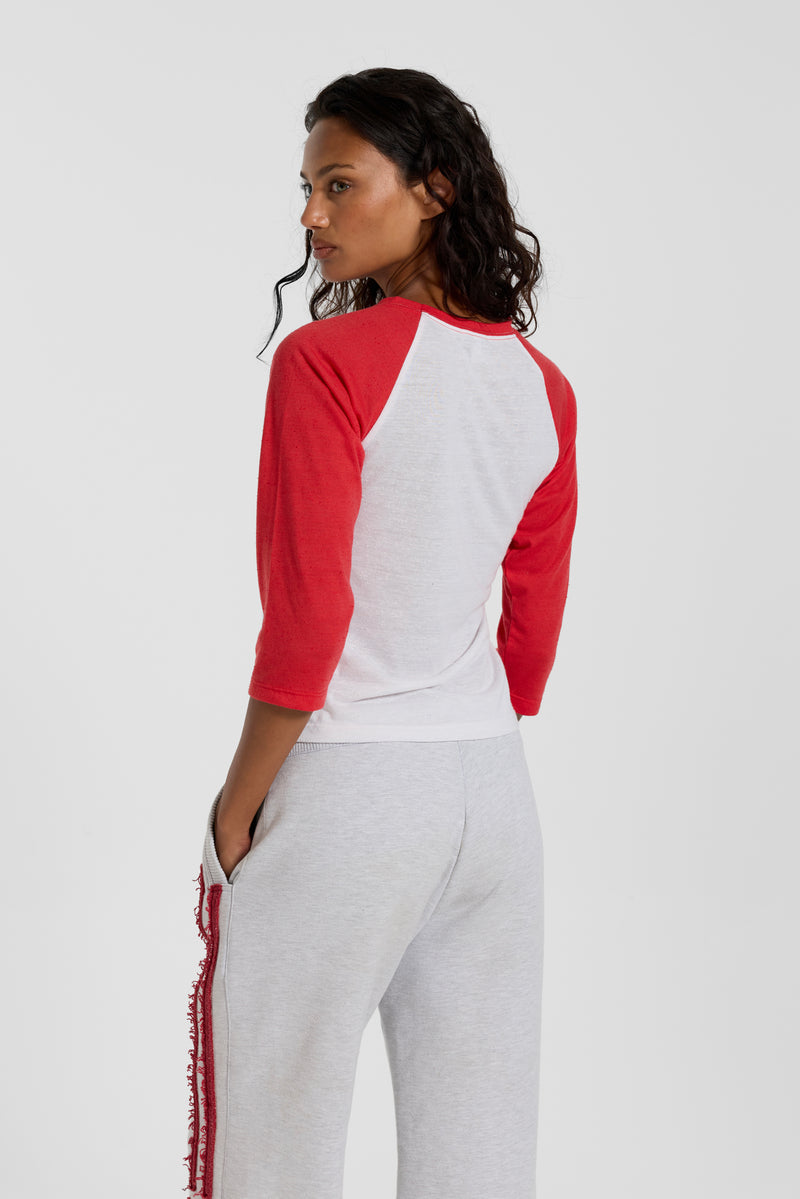 Red Los Angeles Slim Raglan Top – view 6