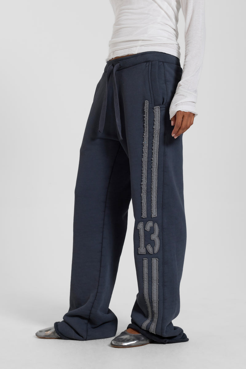 13 Stripe Straight Jogger in Charcoal – view 2