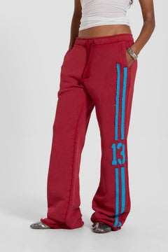 13 Stripe Straight Jogger in Red – view 1