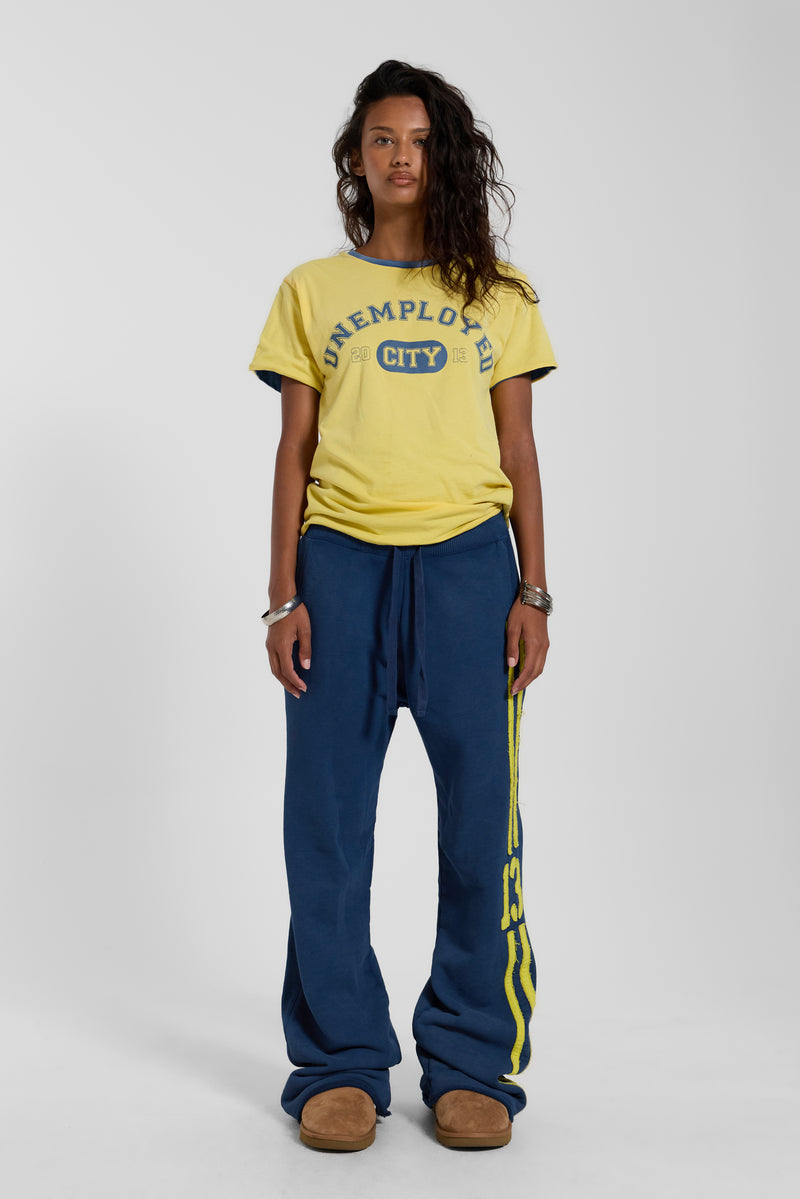 13 Stripe Straight Jogger in Navy – view 1