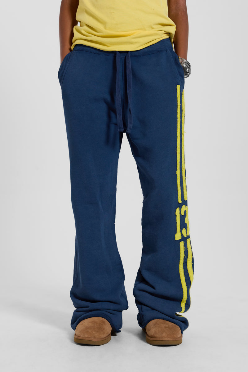 13 Stripe Straight Jogger in Navy – view 5