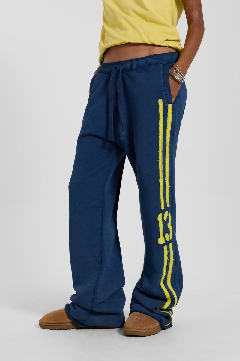 13 Stripe Straight Jogger in Navy – view 2