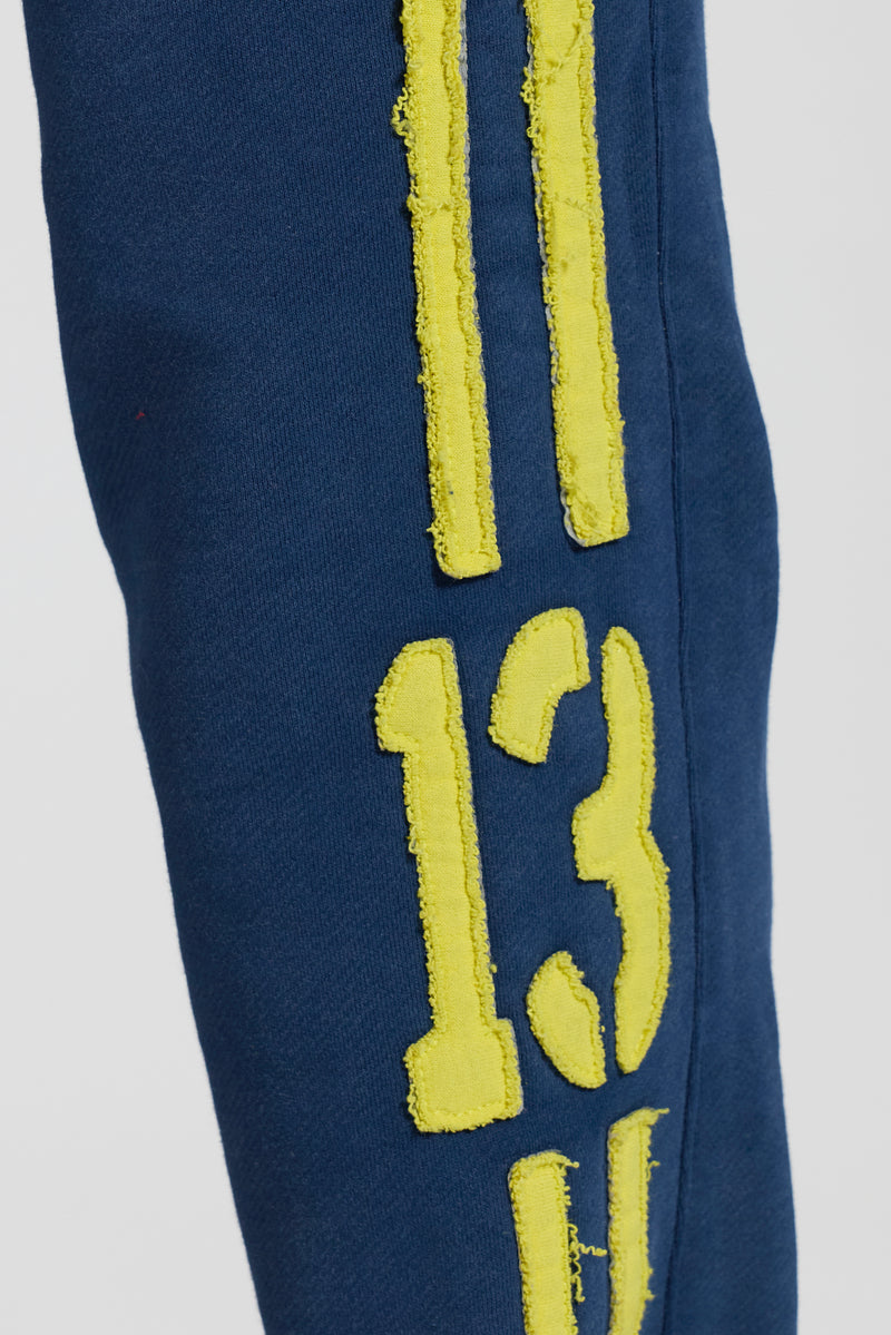 13 Stripe Straight Jogger in Navy – view 6