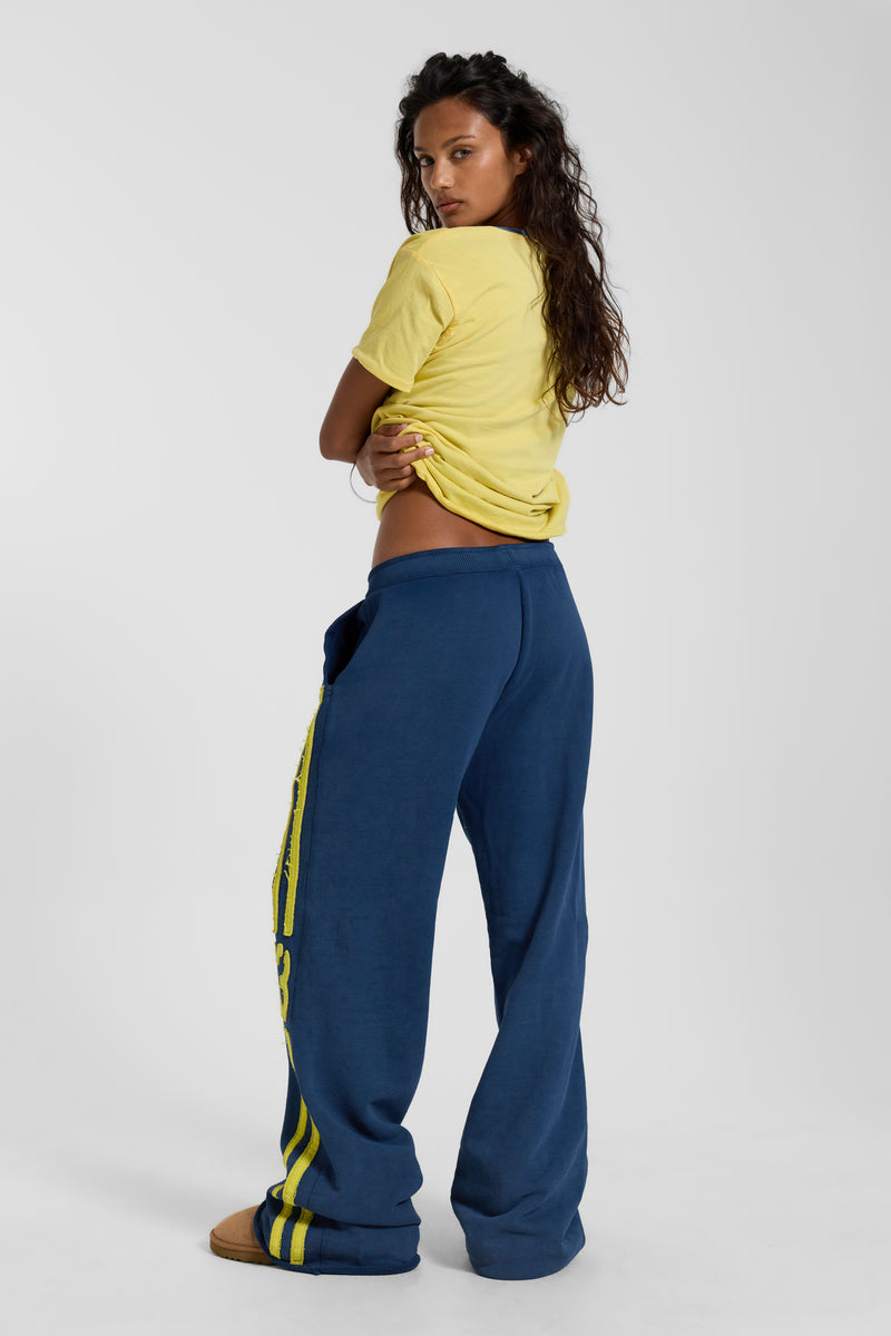 13 Stripe Straight Jogger in Navy – view 3