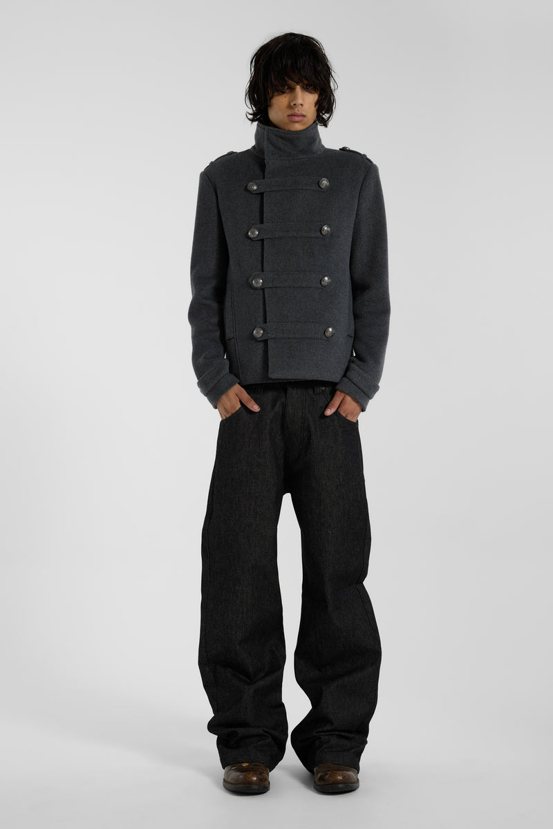 Ornate Double Breasted Military Jacket - JMJK6719_FLF6