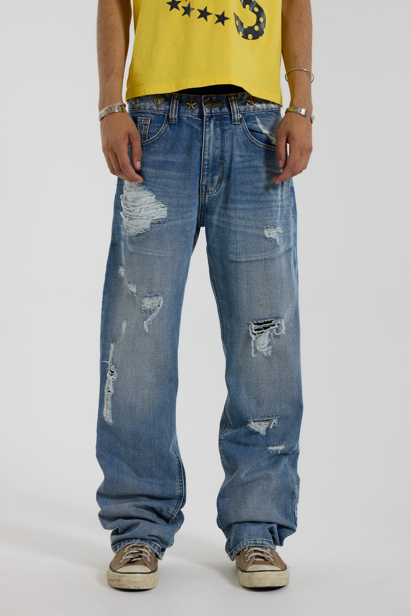 Metal Stud Waistband Muse Jean - JMJE6671_F1