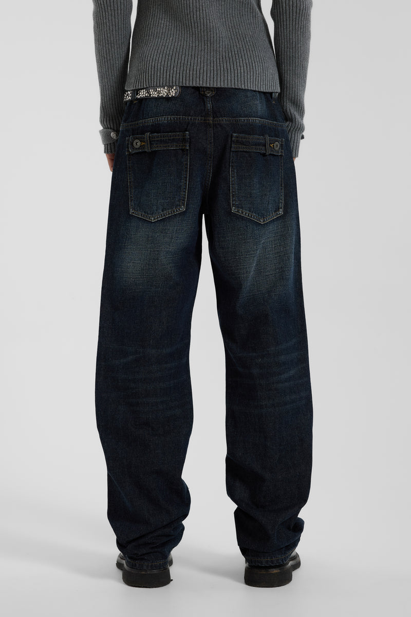 Drummer Low Rise Straight Leg Jeans - JMJE6323_B1