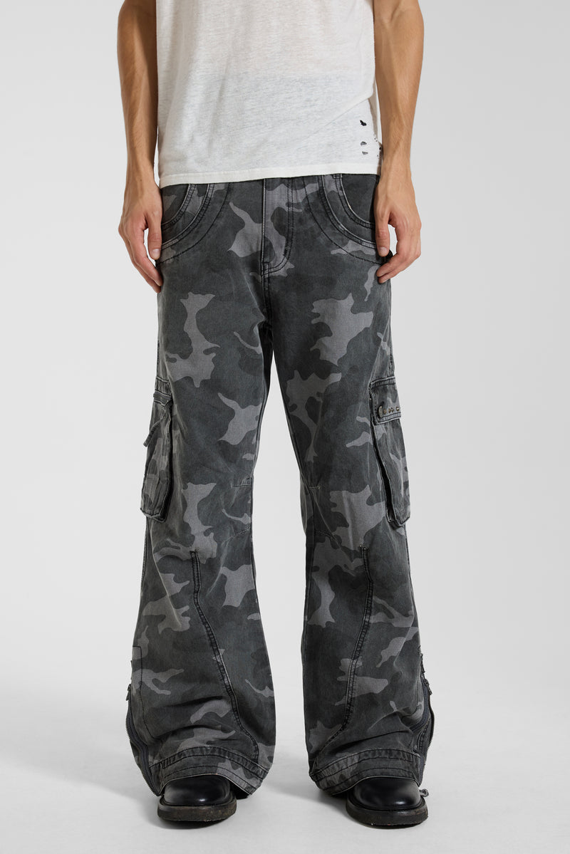 Washed Black Trooper Camo Cargo Pant – view 11