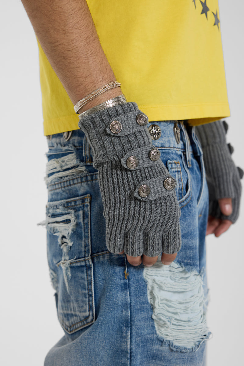 Grey Drummer Fingerless Gloves - JMA6898_F4