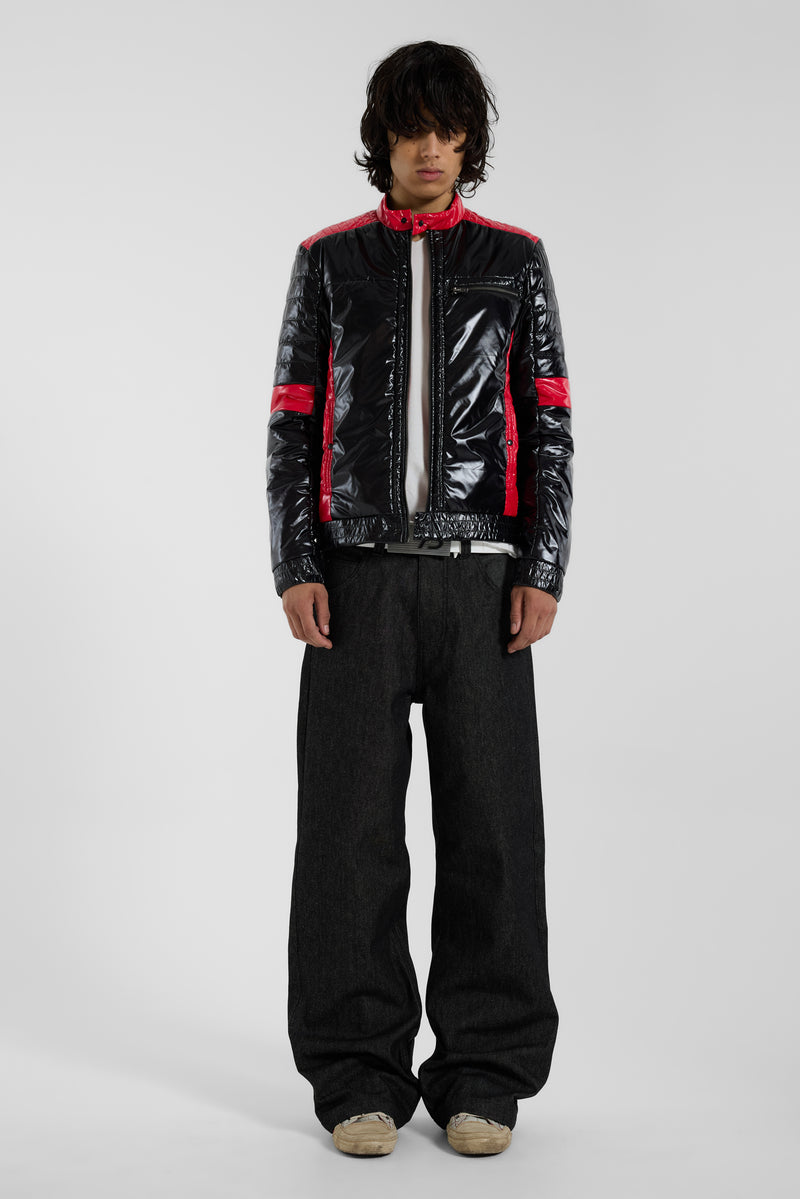 Racing Shiny Padded Jacket - JMJK6749_FLF1