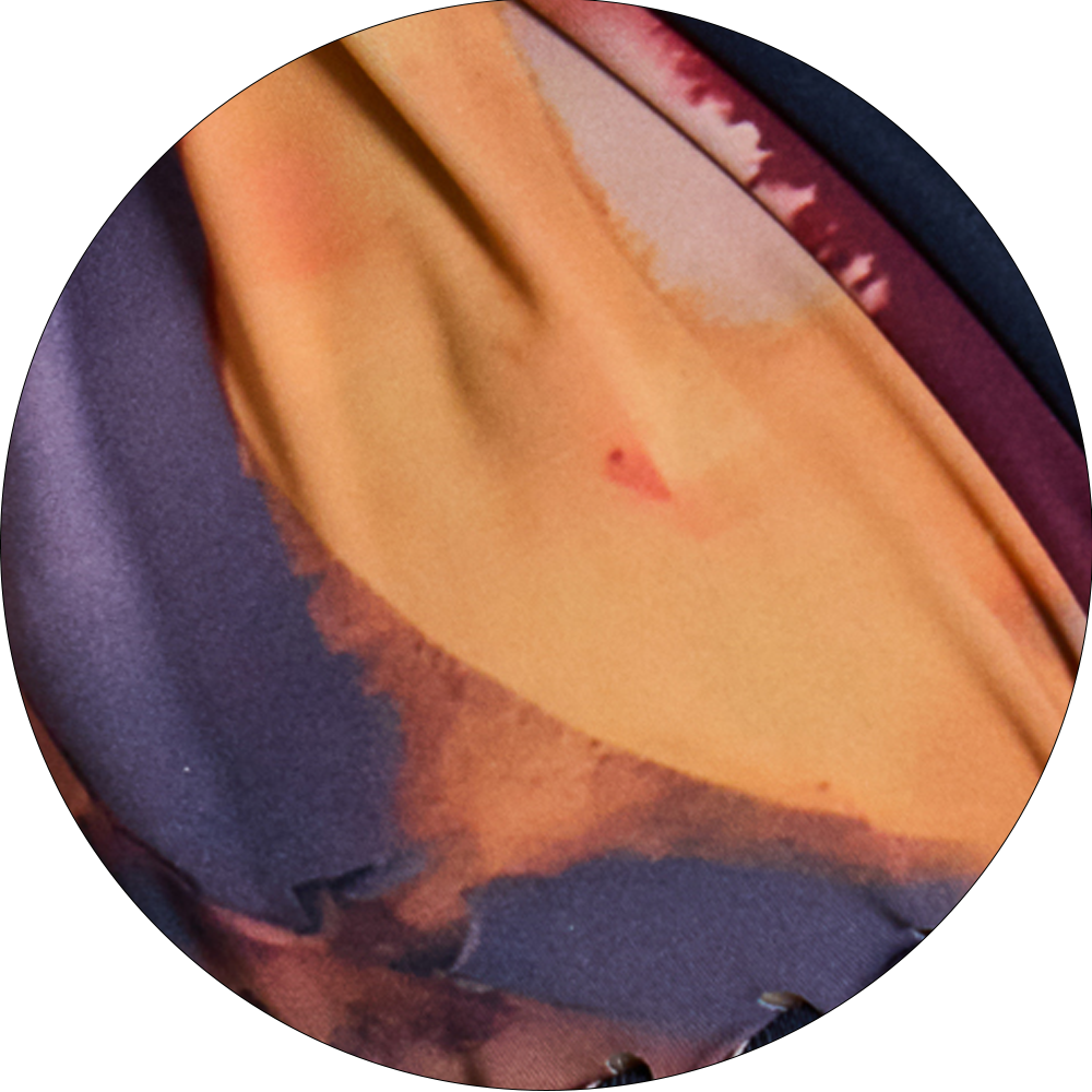 Melona Raw Edge Micro Bikini Top in Sundari